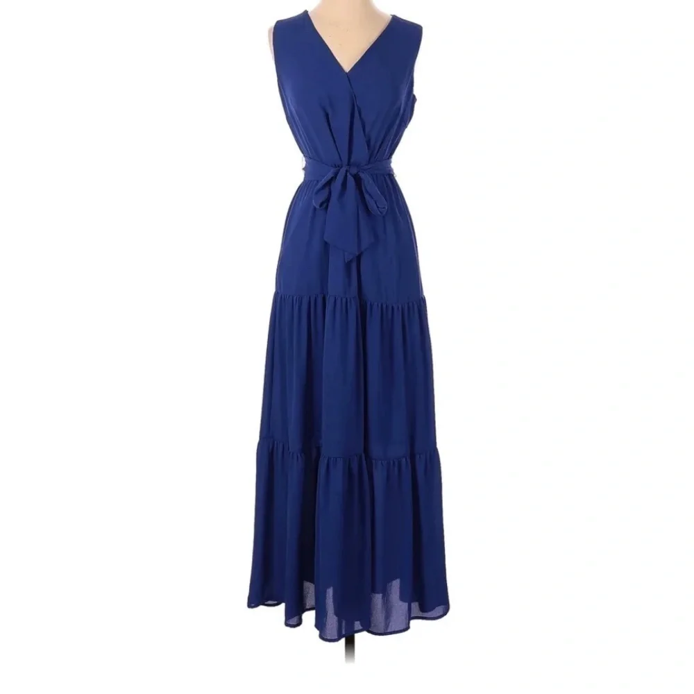 J McLaughlin Women Lavinia Blue Casual Dress 2 - Picture 11 of 14